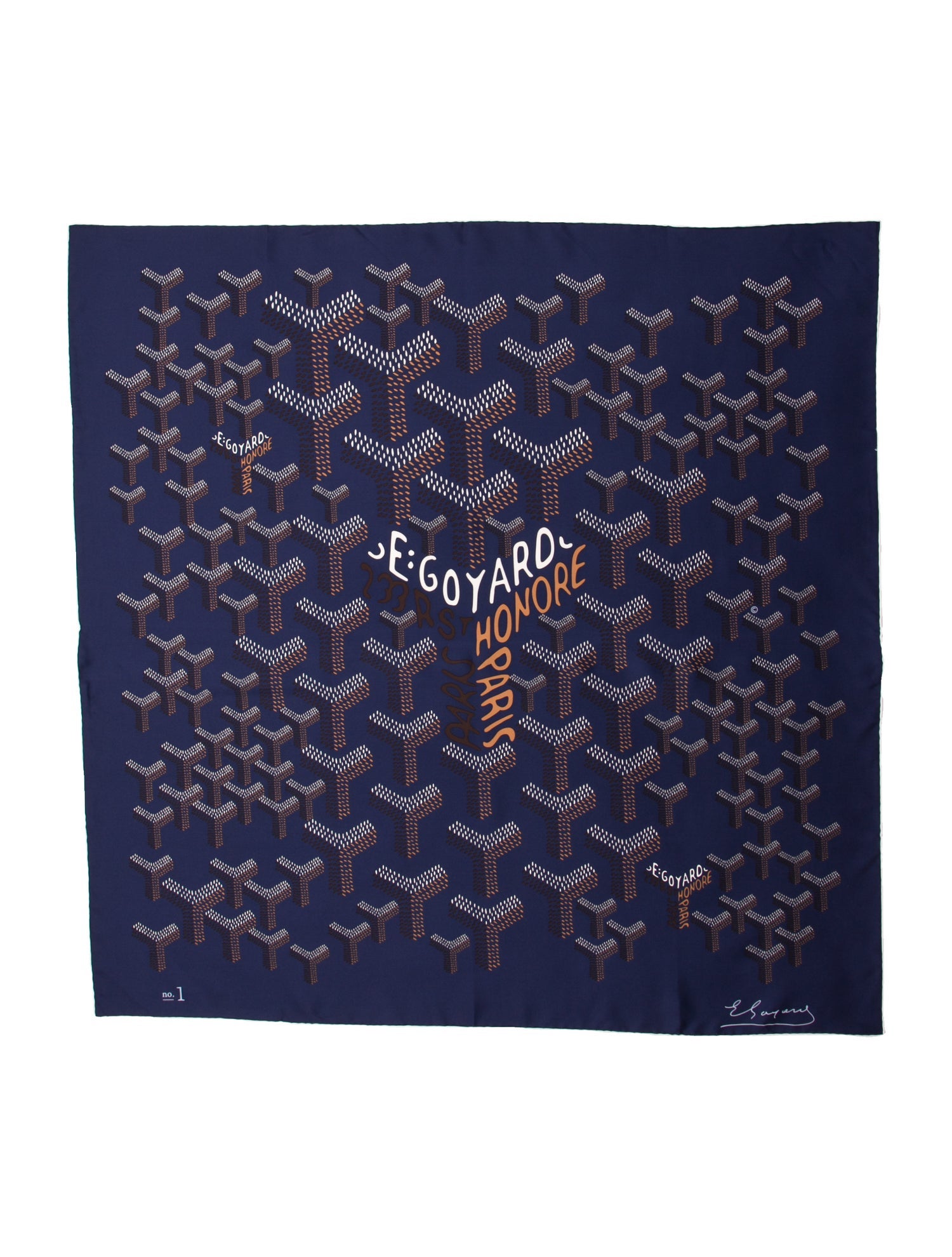 Goyard Silk Printed Scarf