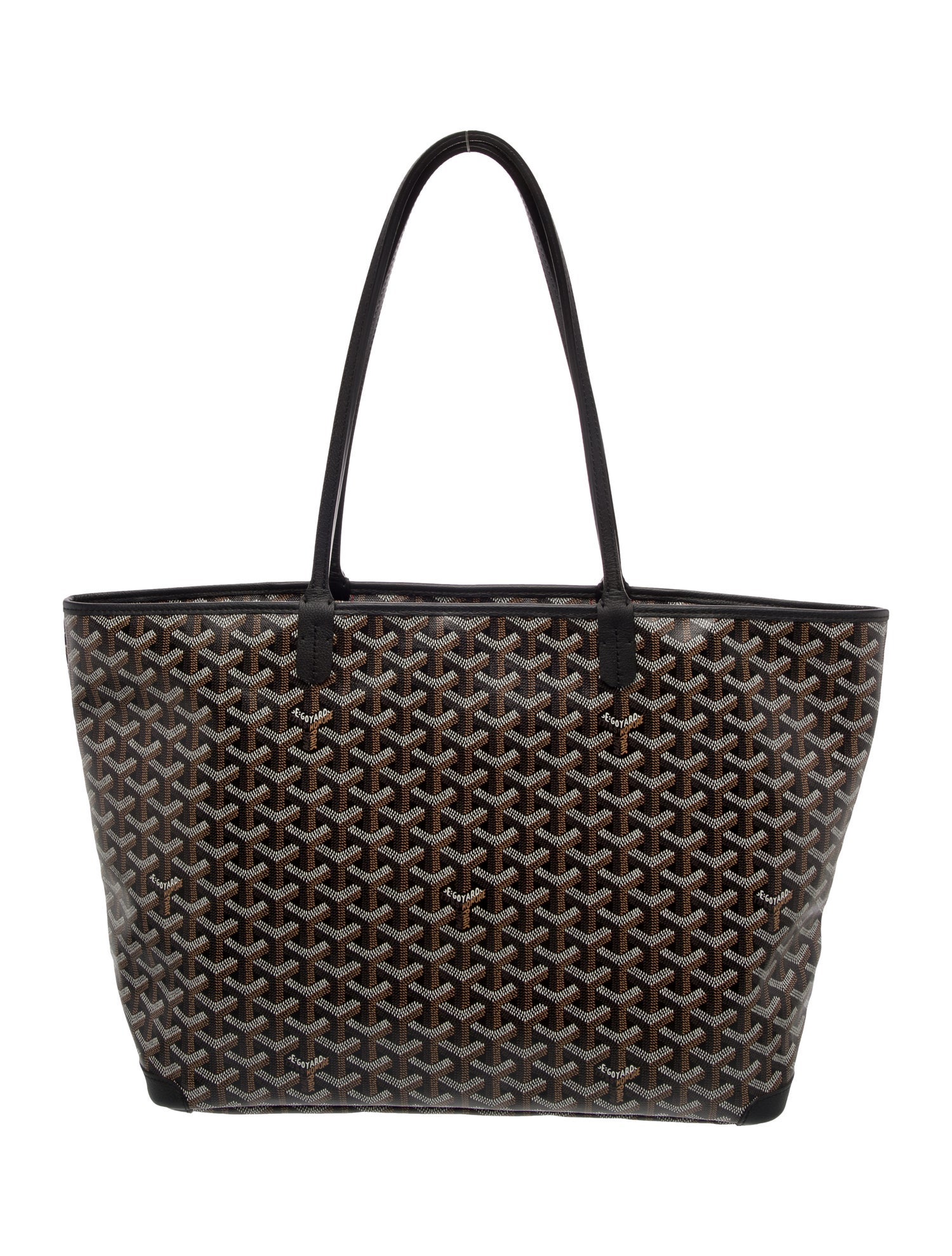 Goyard Jet Black Goyardine Belvedere II PM - Black Crossbody Bags