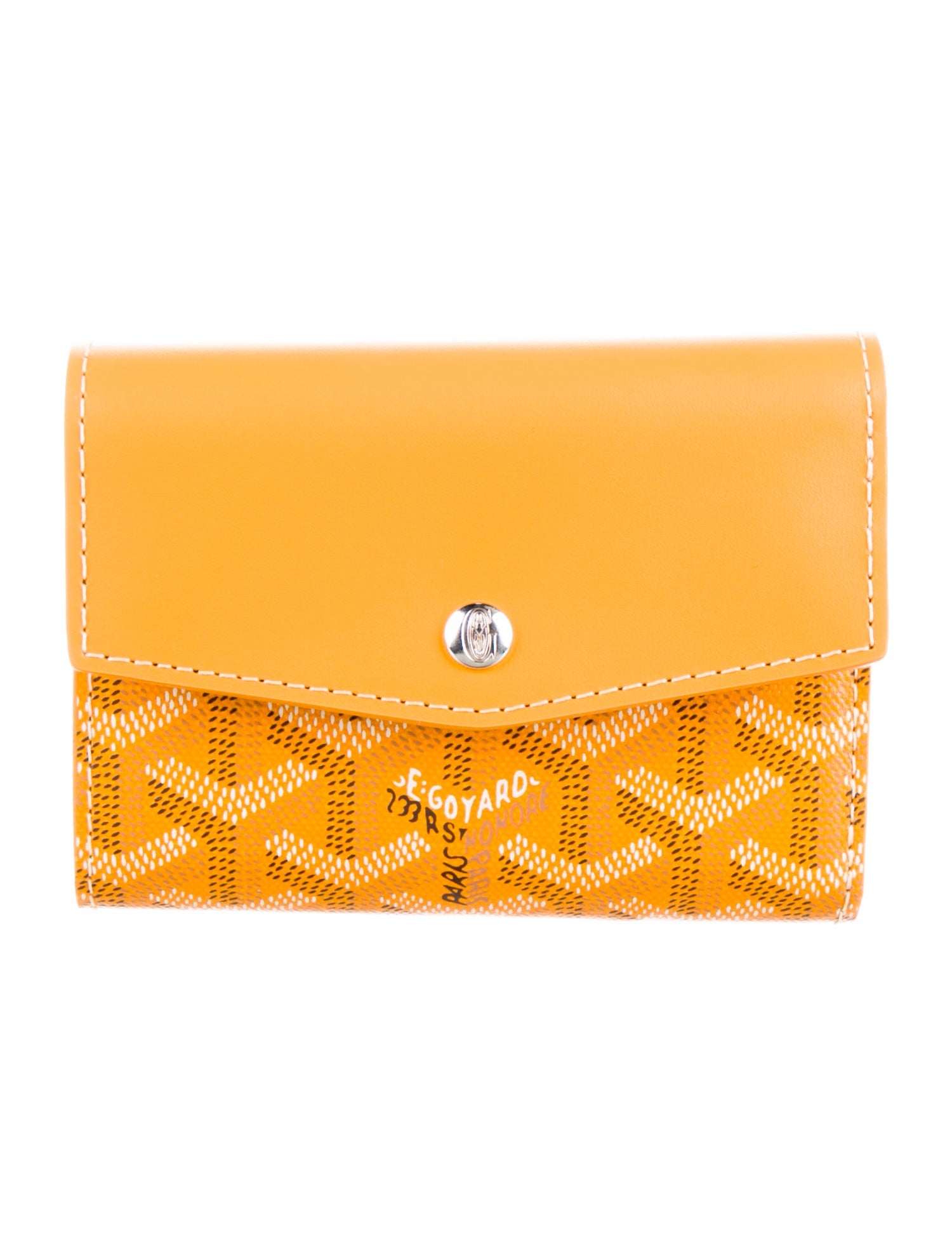 Goyard Leather Printed Compact Wallet w/ Tags