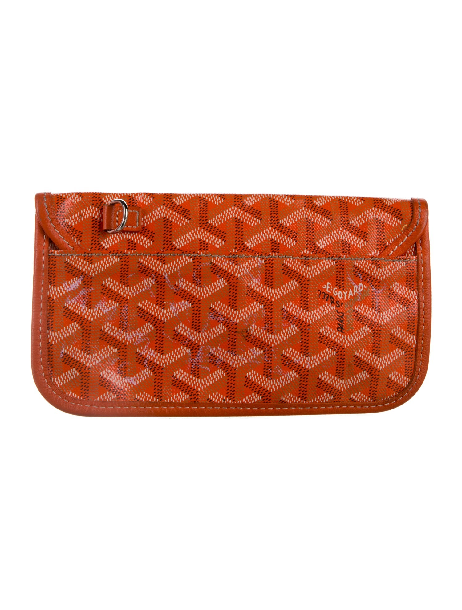 Goyard Leather Printed Pouch