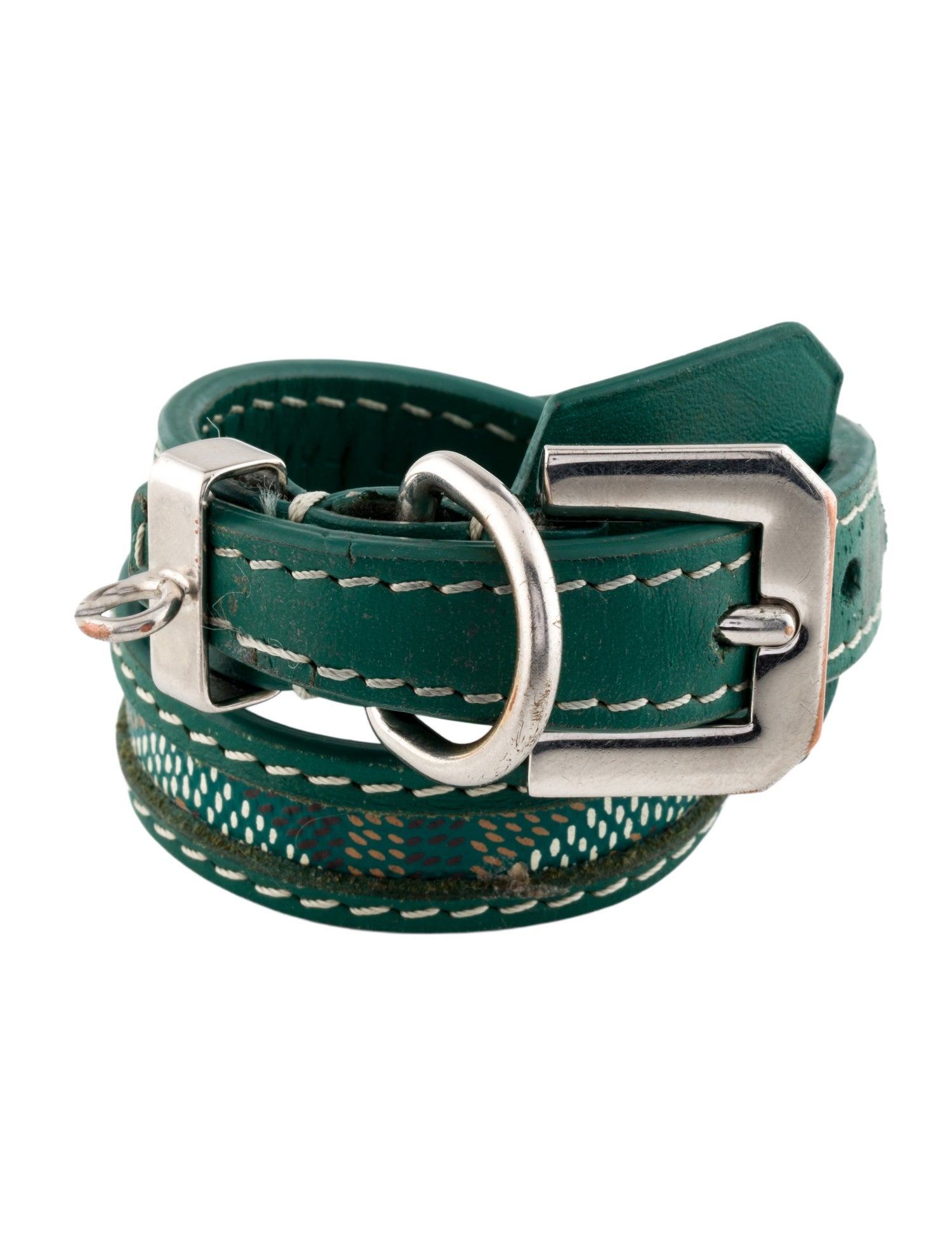 Goyard Leather & Canvas Edmond Wrap Bracelet