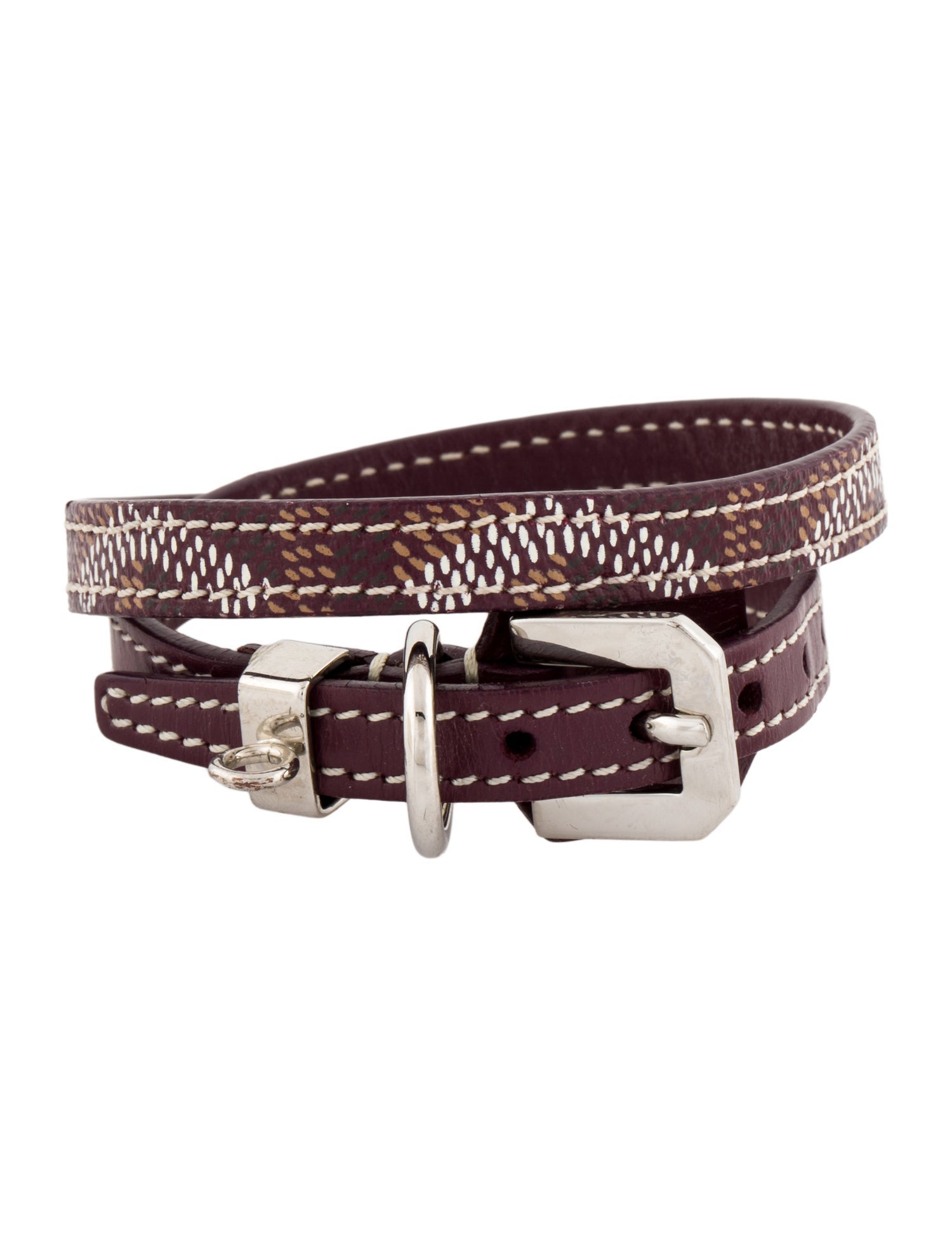 Goyard Leather Edmond Double Wrap Bracelet