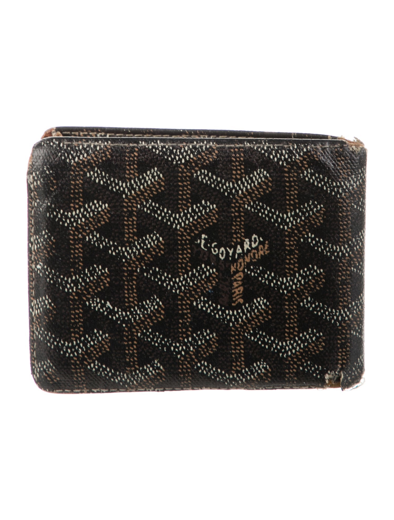 Goyard Leather Printed Bifold Wallet