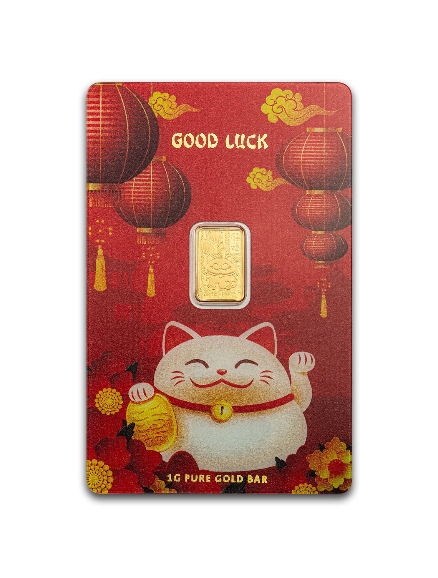 PAMP Suisse Limited Mintage 'Maneki-Neko' Lucky Cat 1g Gold Bar