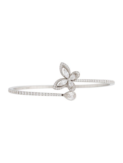 Graff 18K Diamond Butterfly Silhouette Cuff Bracelet