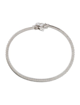 Graff 18K Diamond Butterfly Silhouette Cuff Bracelet