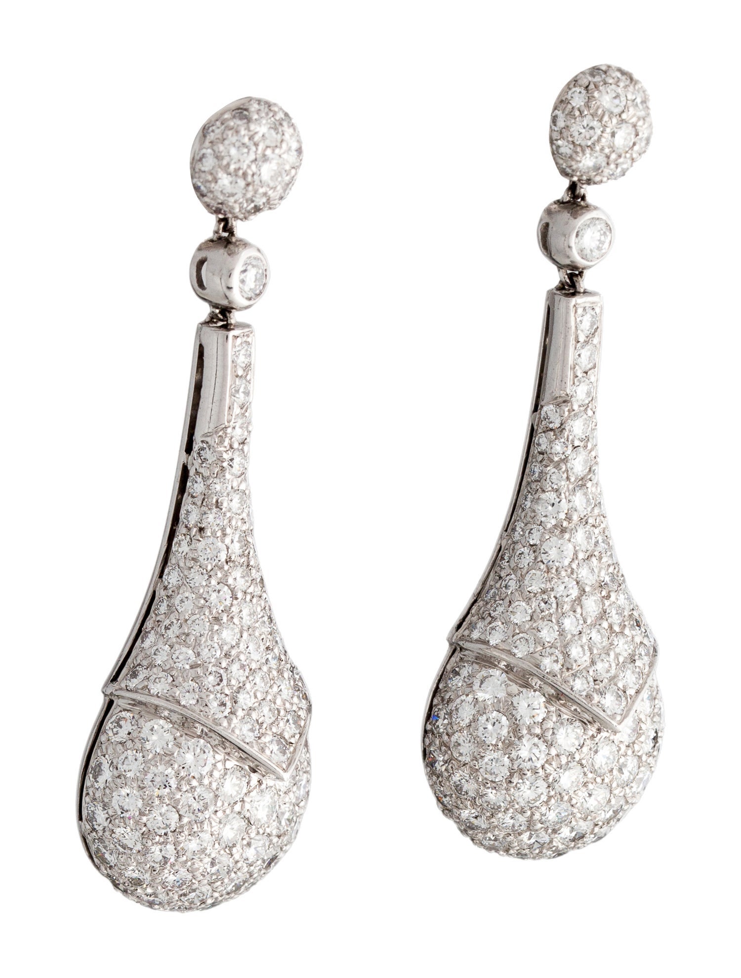 Graff 18K 5.04ctw Diamond Drop Earrings