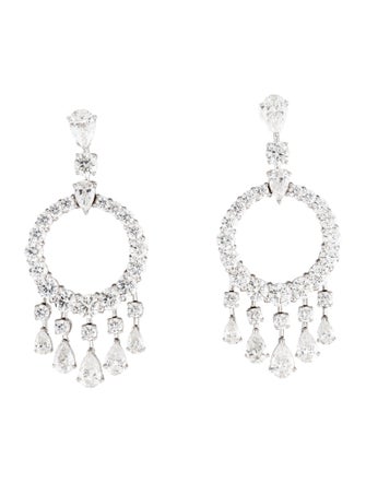 Graff 18K 10.44ctw Diamond 'Mini Gypsy' Drop Earrings