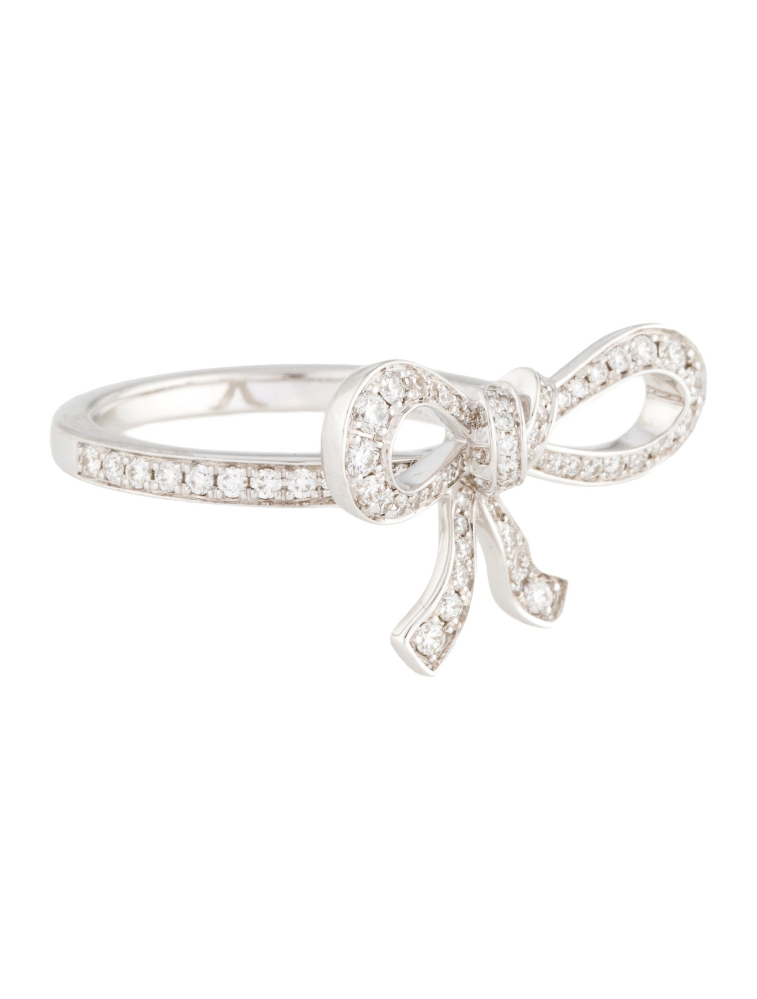 Graff 18K Tilda's Bow Mini Diamond Ring