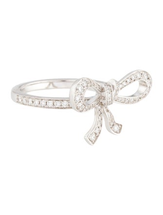 Graff 18K Tilda's Bow Mini Diamond Ring
