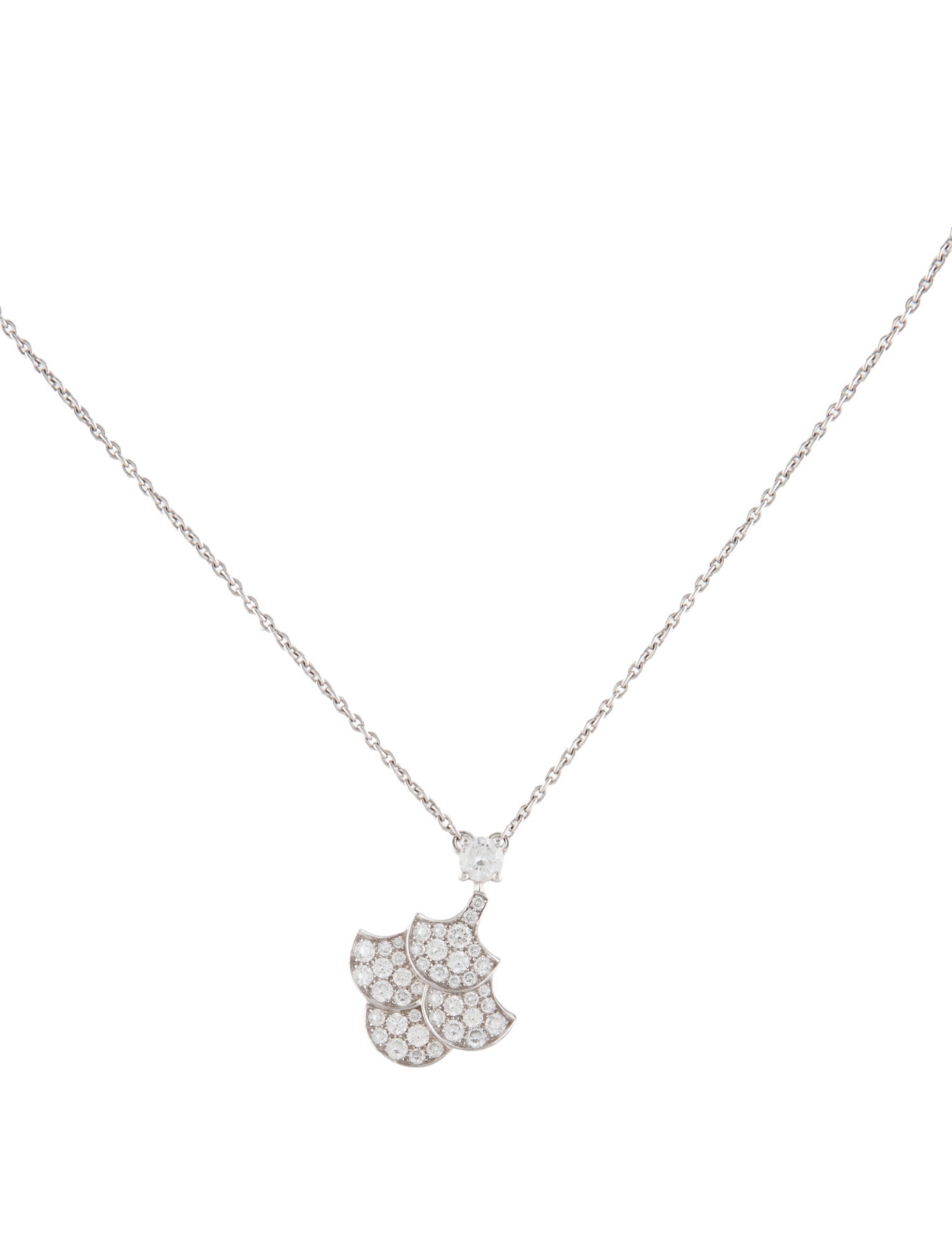 Graff 18K 1.01ctw Diamond Icon Pendant Necklace