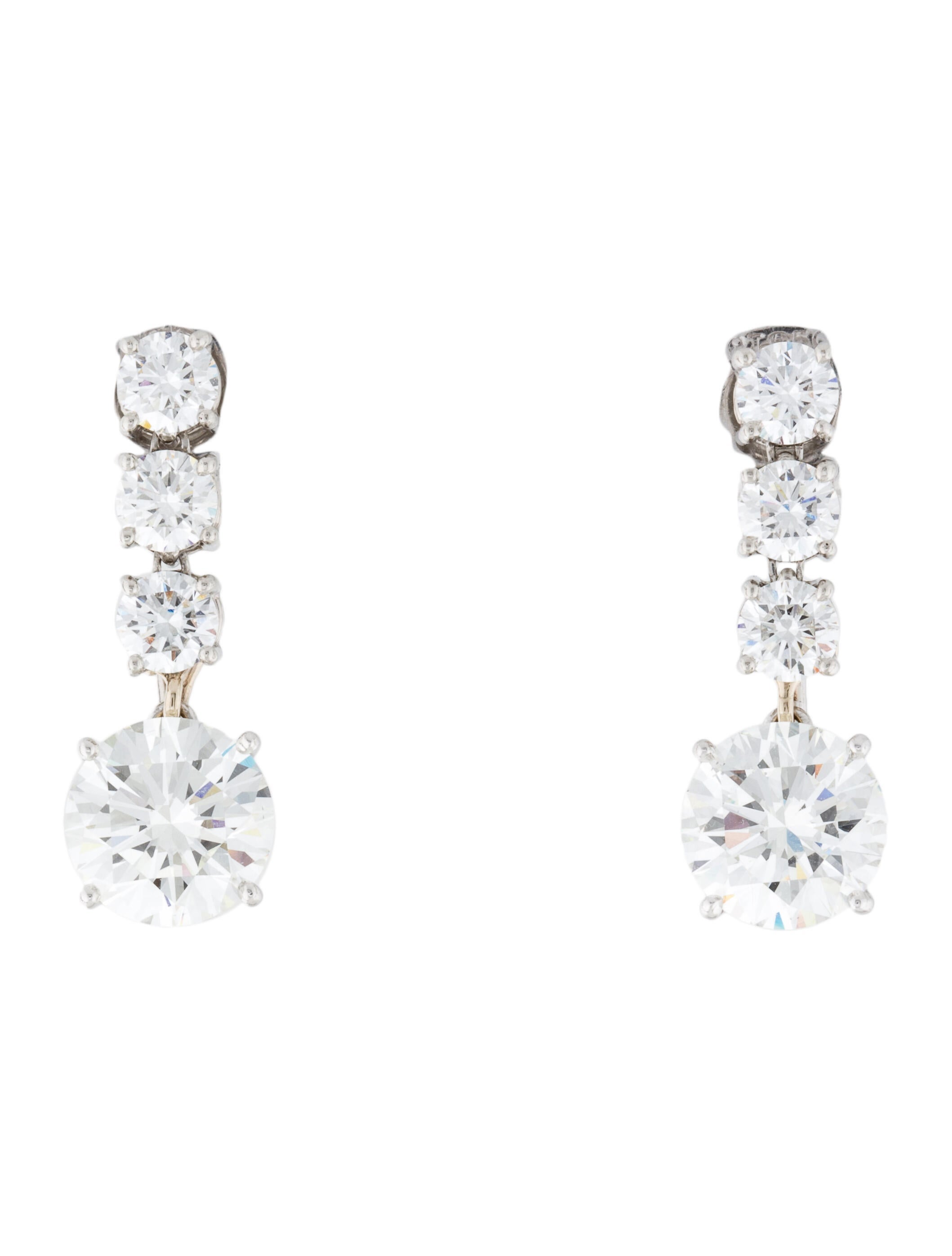 Graff Platinum Diamond Convertible Earrings