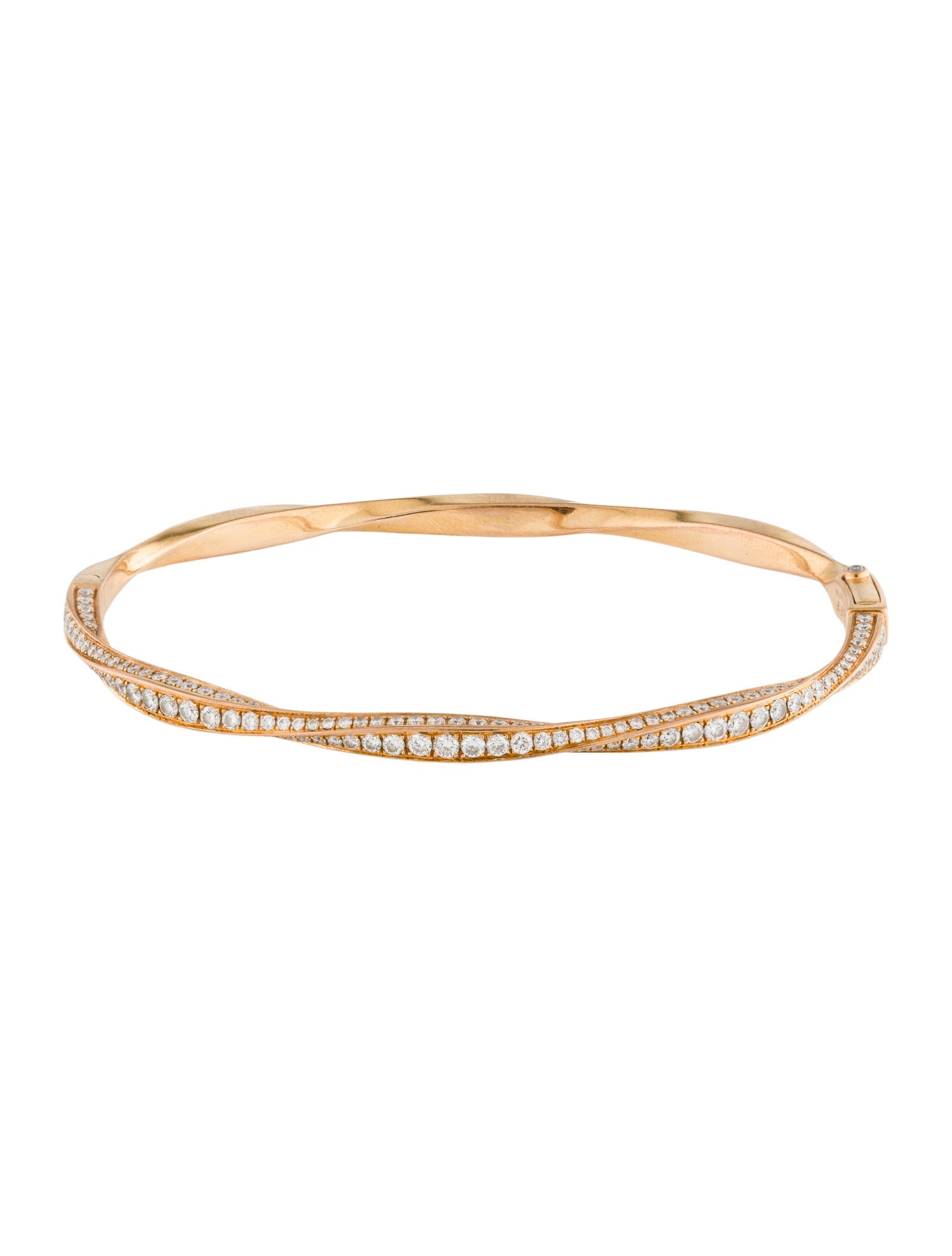 Graff 18K Diamond Spiral Pavé Bangle Bracelet