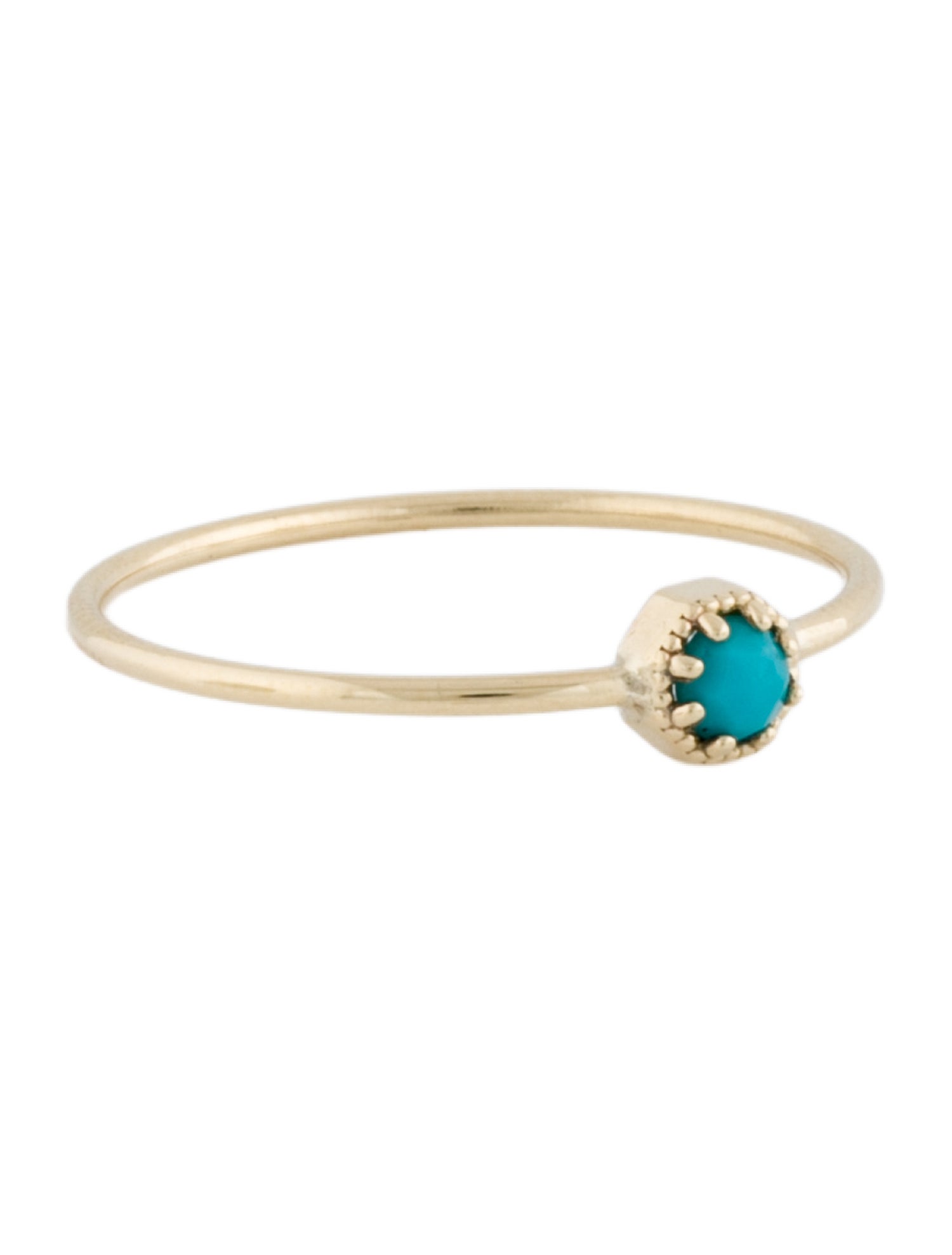 Grace Lee 14K Turquoise Petite Crown Bezel Ring