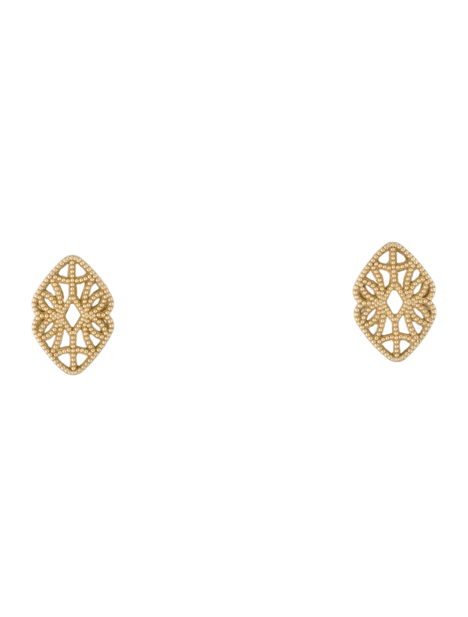 Grace Lee 14K Mini Lace Deco Earrings