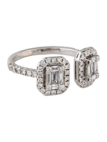 Graziela Cocktail Ring 18K Diamond Open Band 6.5