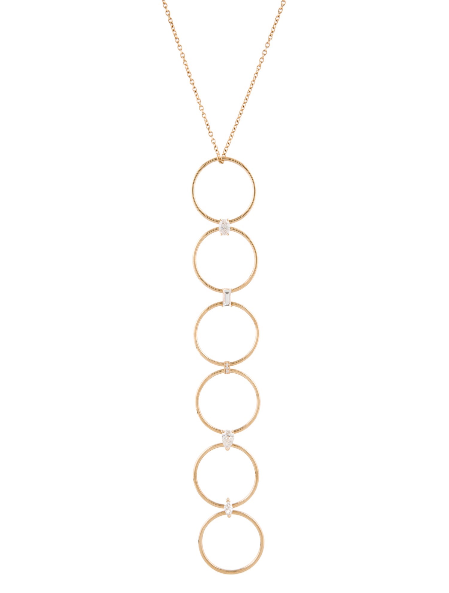 Graziela 18K 1.00ctw Diamond Evolve 5 Bands Convertible Pendant Necklace