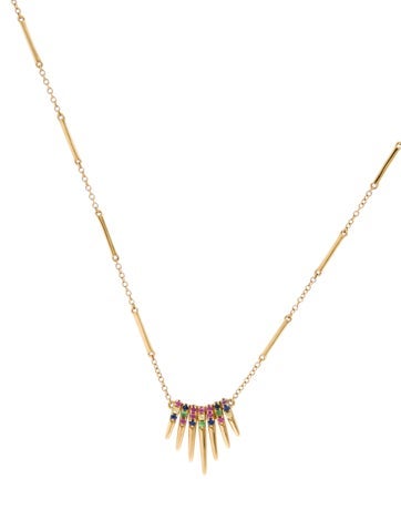 Graziela Pendant Necklace 18K Sapphire & Tsavorite Garnet