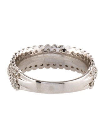 Graziela 18K Diamond Pluma 3 Row Band