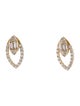 Graziela 18K Diamond Pluma Marquesa Open Stud Earrings