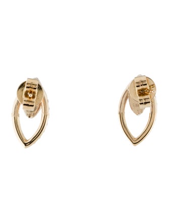 Graziela 18K Diamond Pluma Marquesa Open Stud Earrings