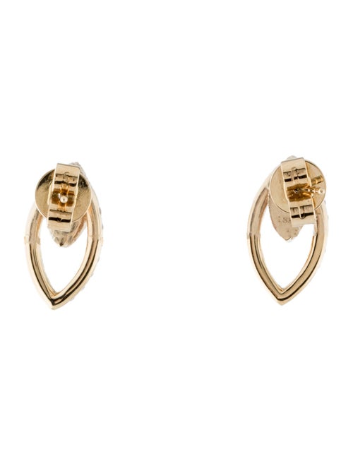 Graziela 18K Diamond Pluma Marquesa Open Stud Earrings