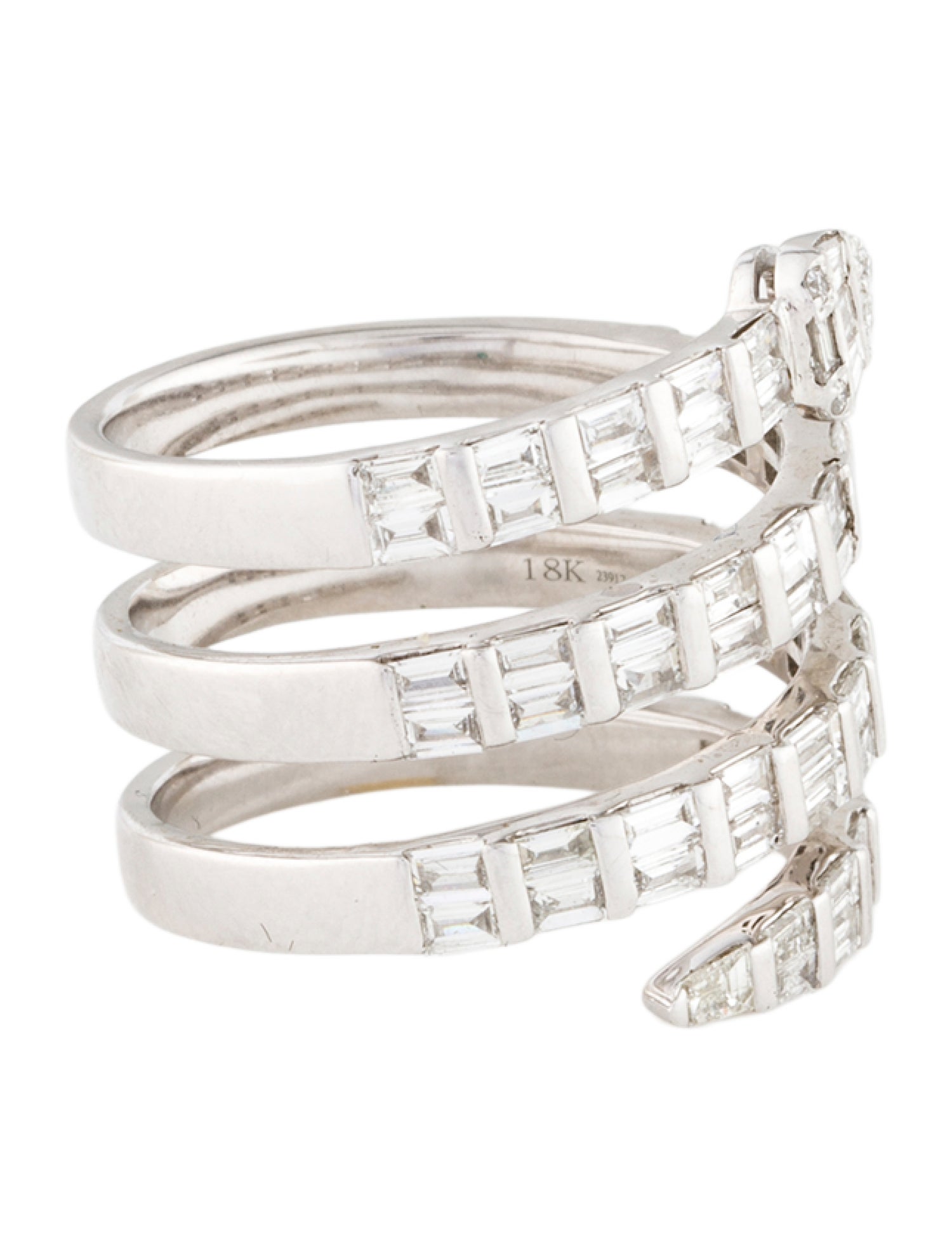 Graziela 18K 1.89ctw Diamond Four-Row Ring