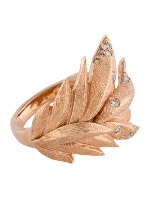 Graziela 18K Diamond Folha Ring