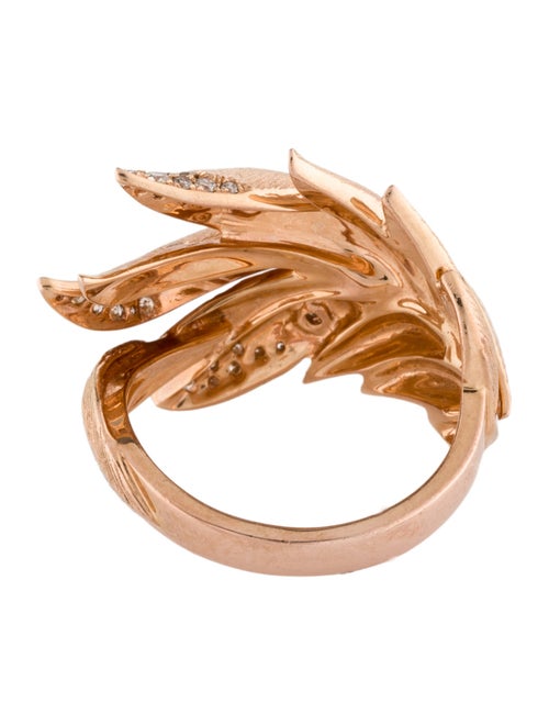 Graziela 18K Diamond Folha Ring