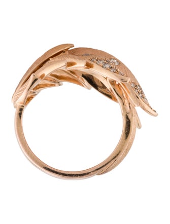 Graziela 18K Diamond Folha Ring