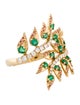 Graziela 18K Emerald, Sapphire & Diamond Árvore Bypass Band