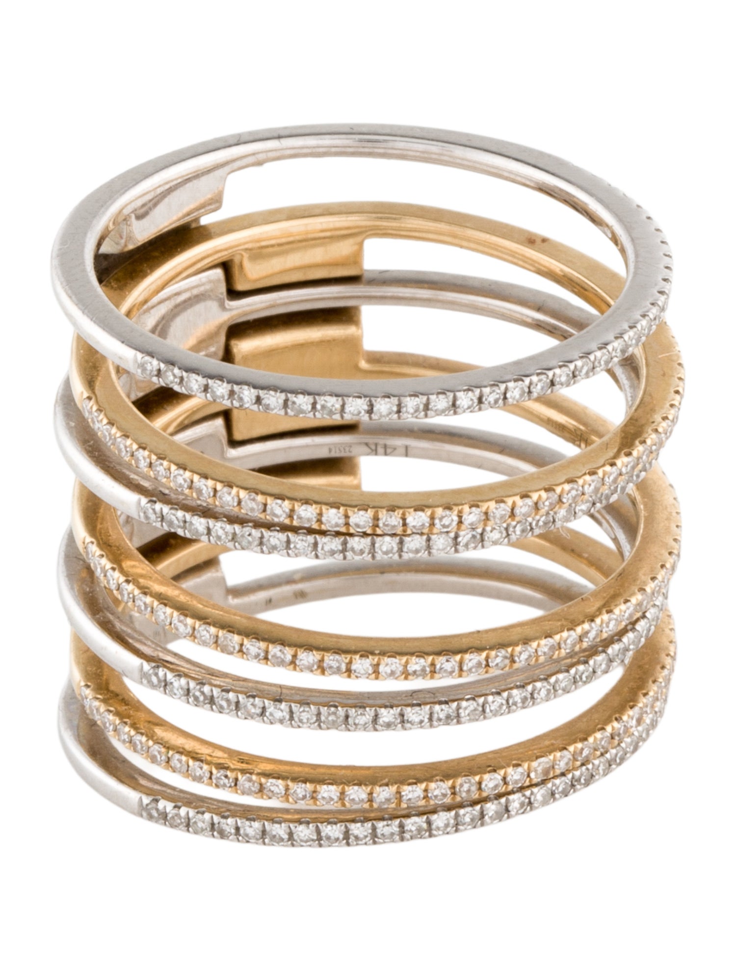 Graziela 14K Diamond Mega Band Ring