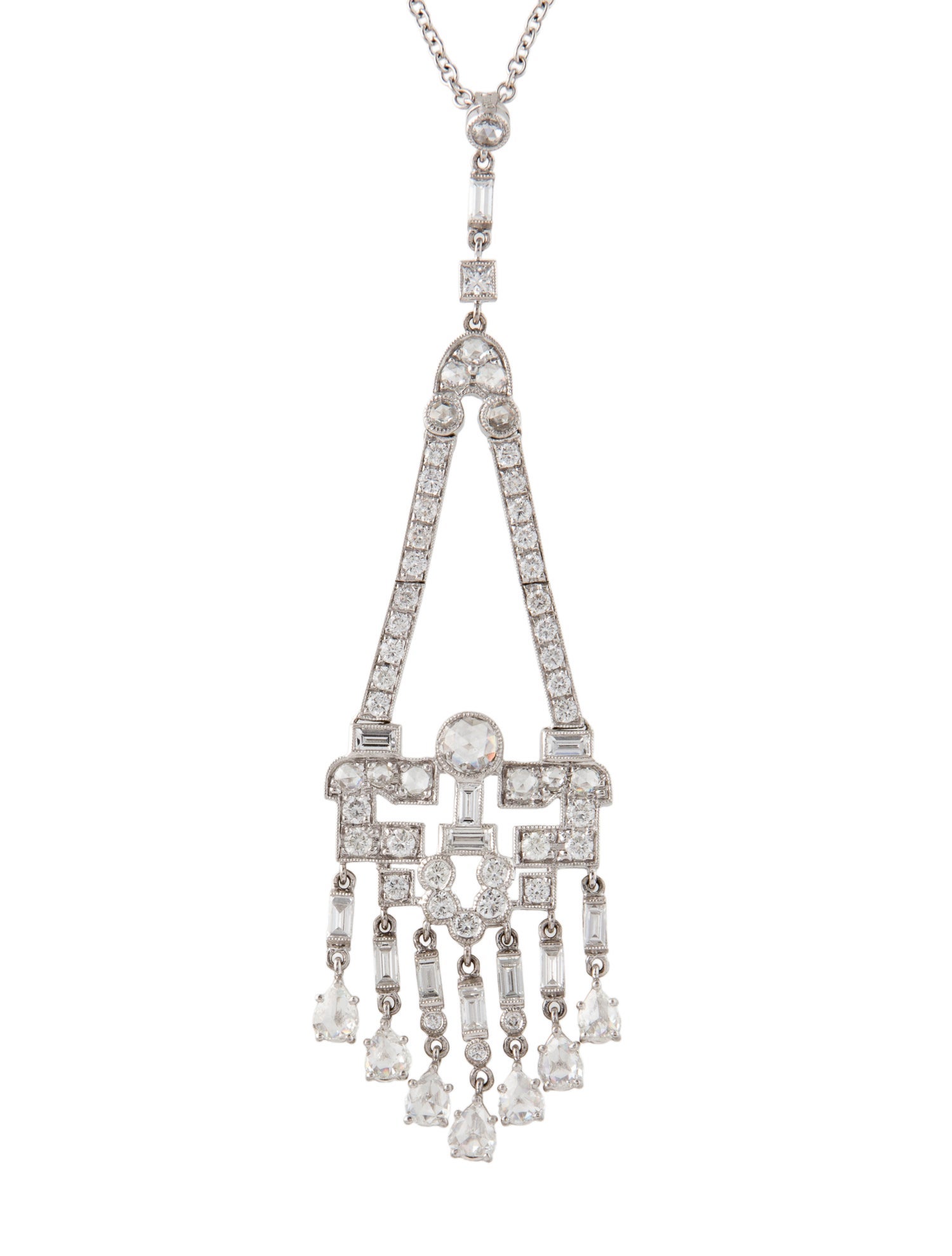 Gregg Ruth 18K 2.55ctw Diamond Pendant Necklace