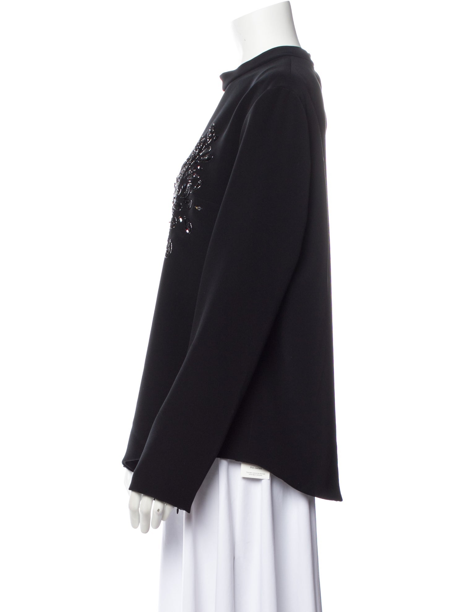 Georges Hobeika Graphic Print Mock Neck Sweatshirt w/ Tags