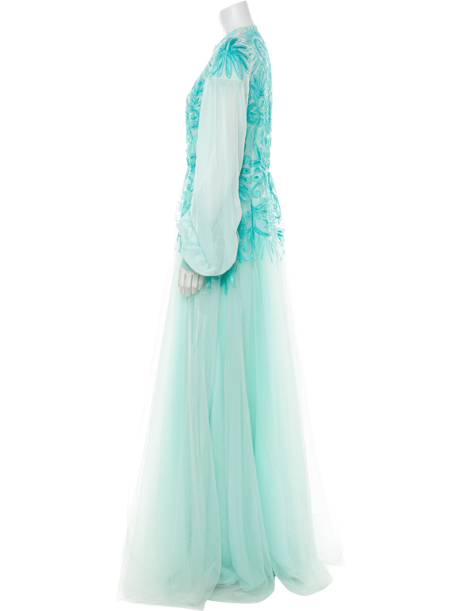 Georges Hobeika Crew Neck Long Dress