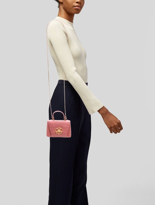 Georges Hobeika Embossed Leather Crossbody Bag