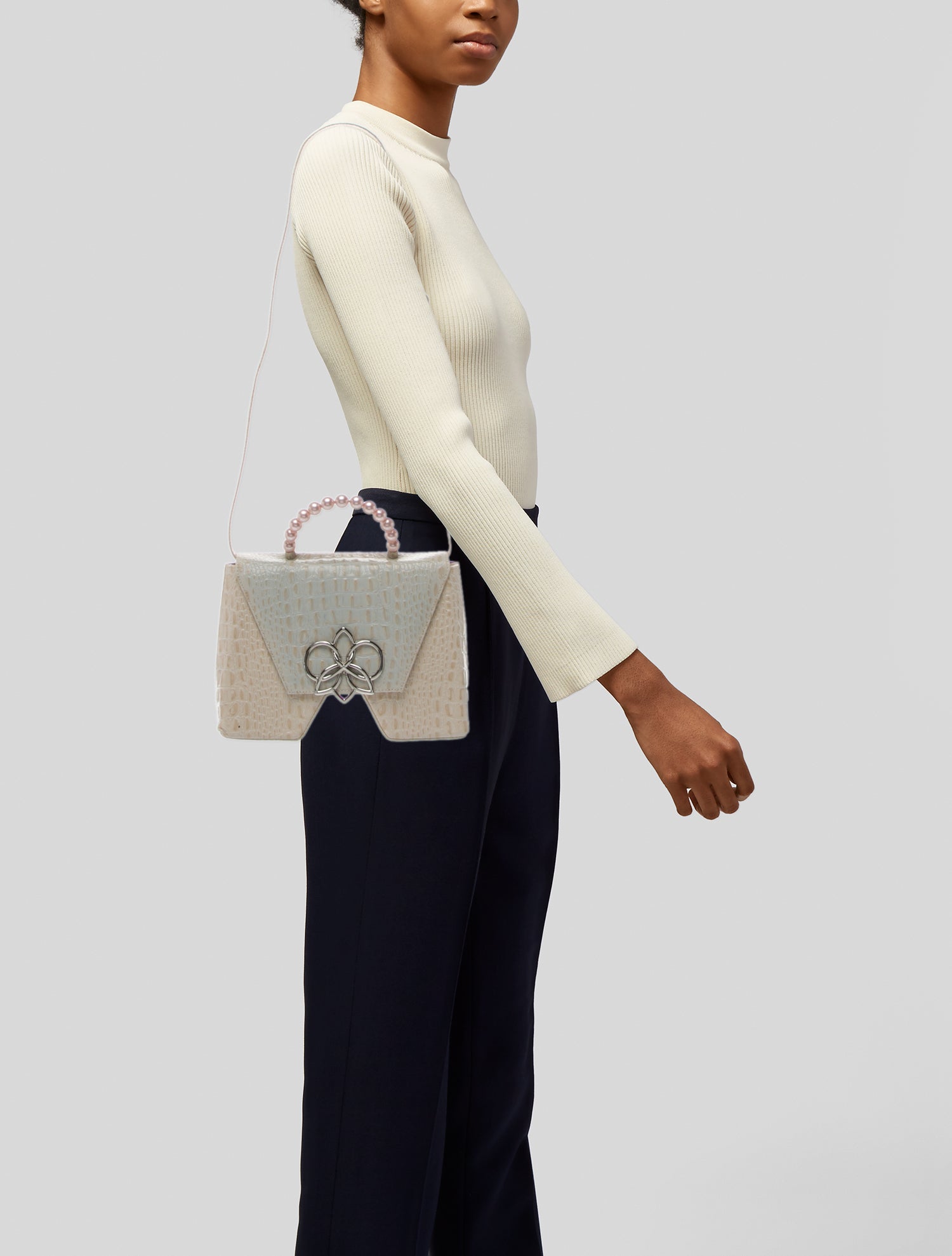 Georges Hobeika Leather Top Handle Bag w/ Tags