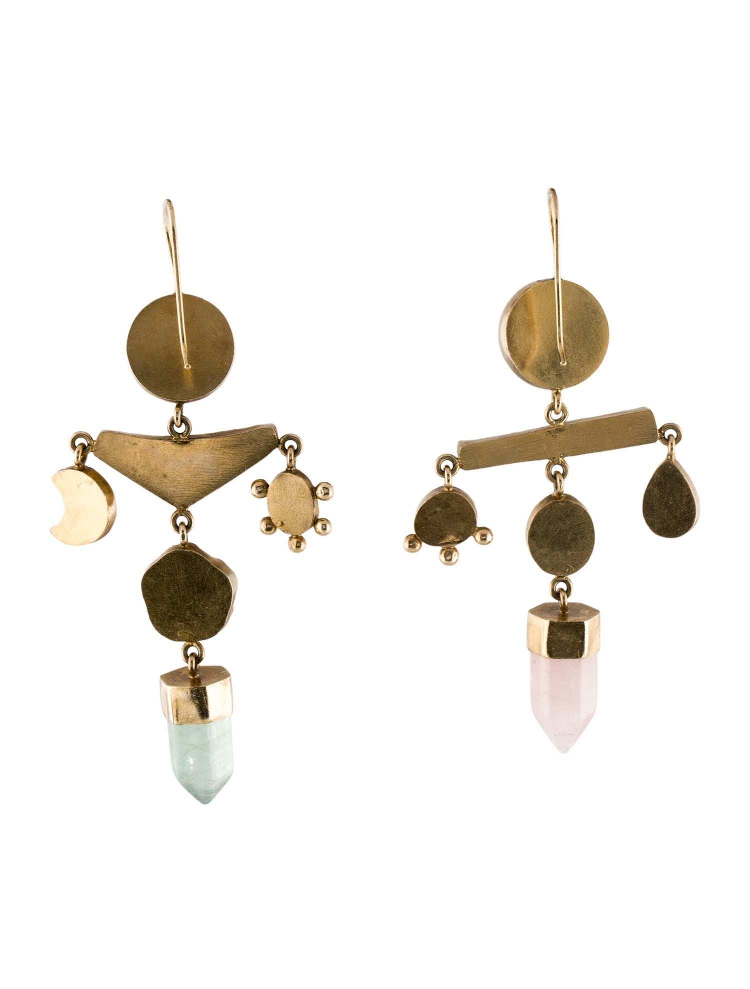 Grainne Morton Mother of Pearl, Abalone & Multistone Balance Drop Earrings