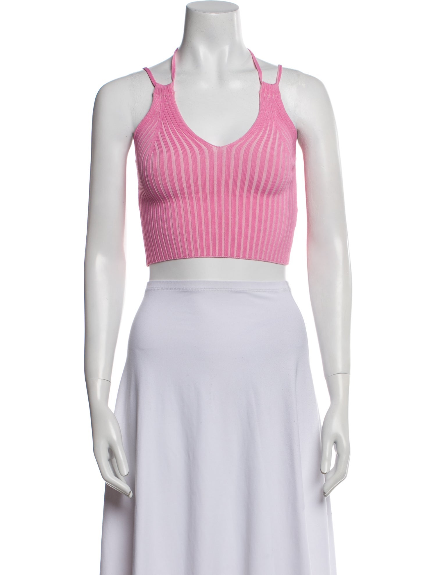 girl. by Band of Outsiders Striped Scoop Neck Crop Top