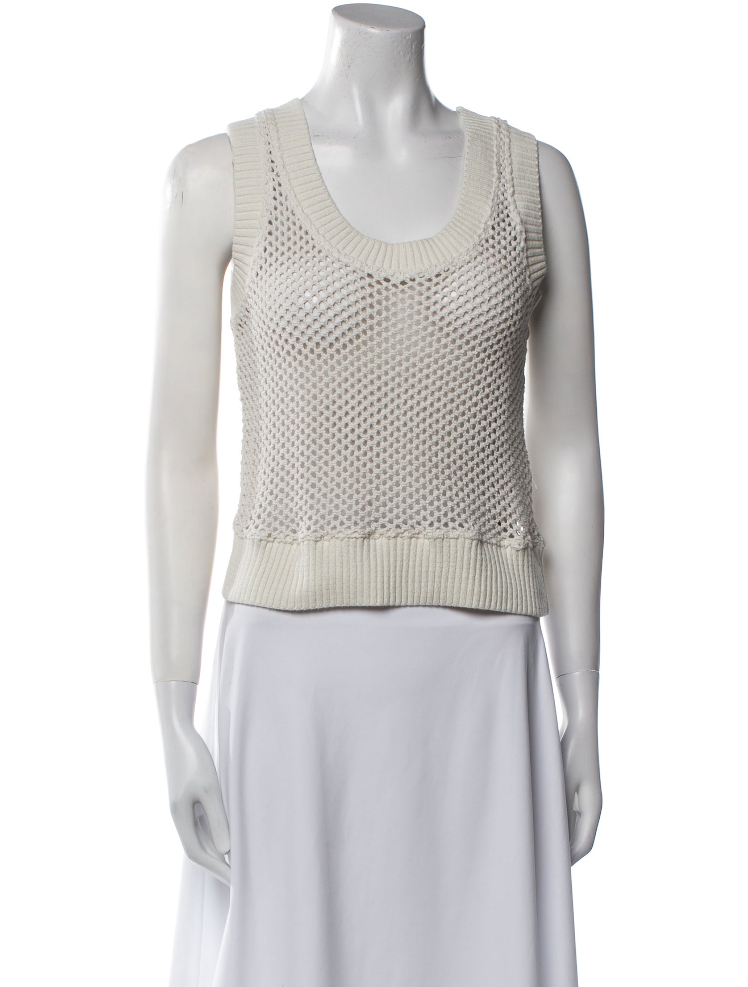 girl. by Band of Outsiders Scoop Neck Sleeveless Crop Top