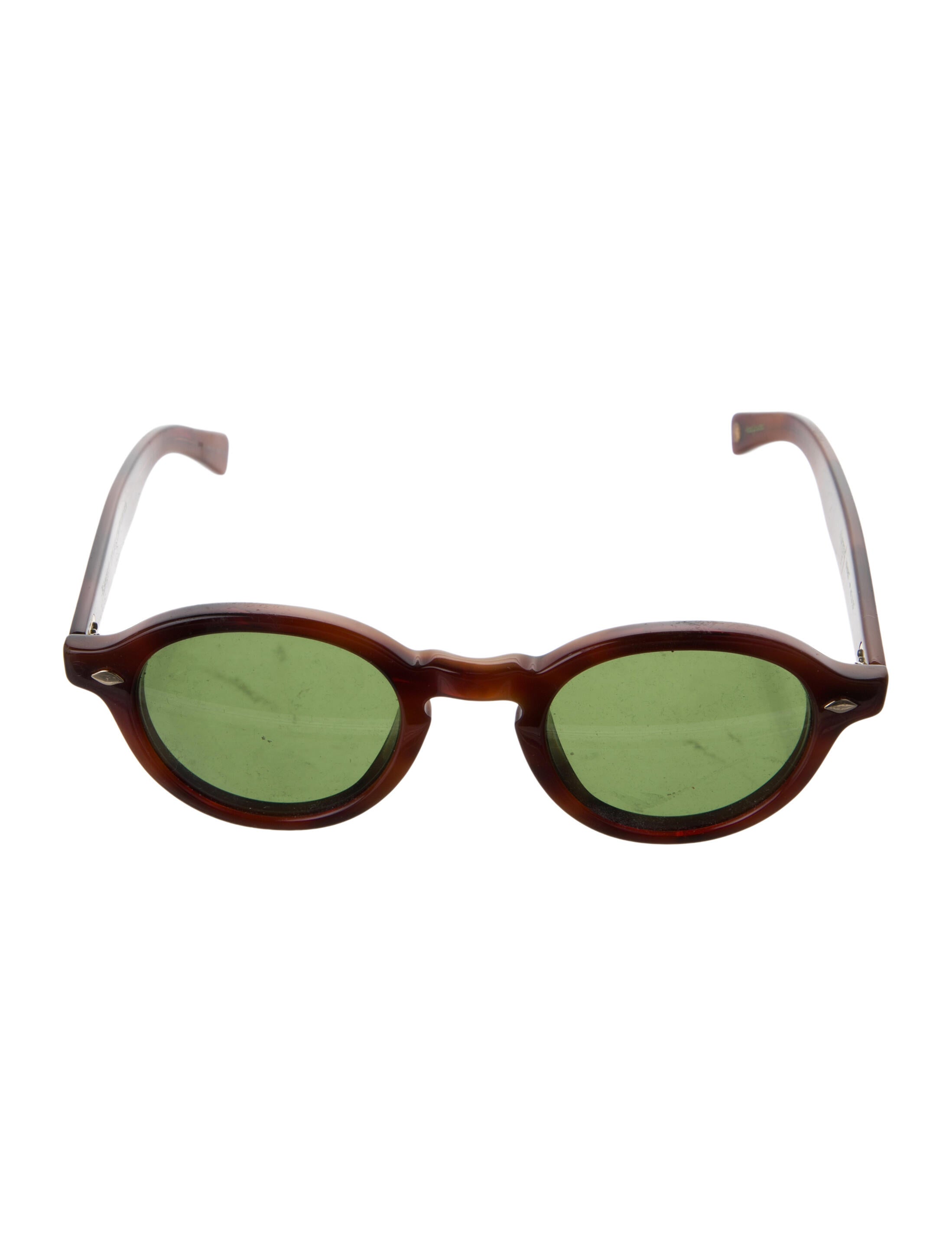 Garrett Leight Round Mirrored Sunglasses