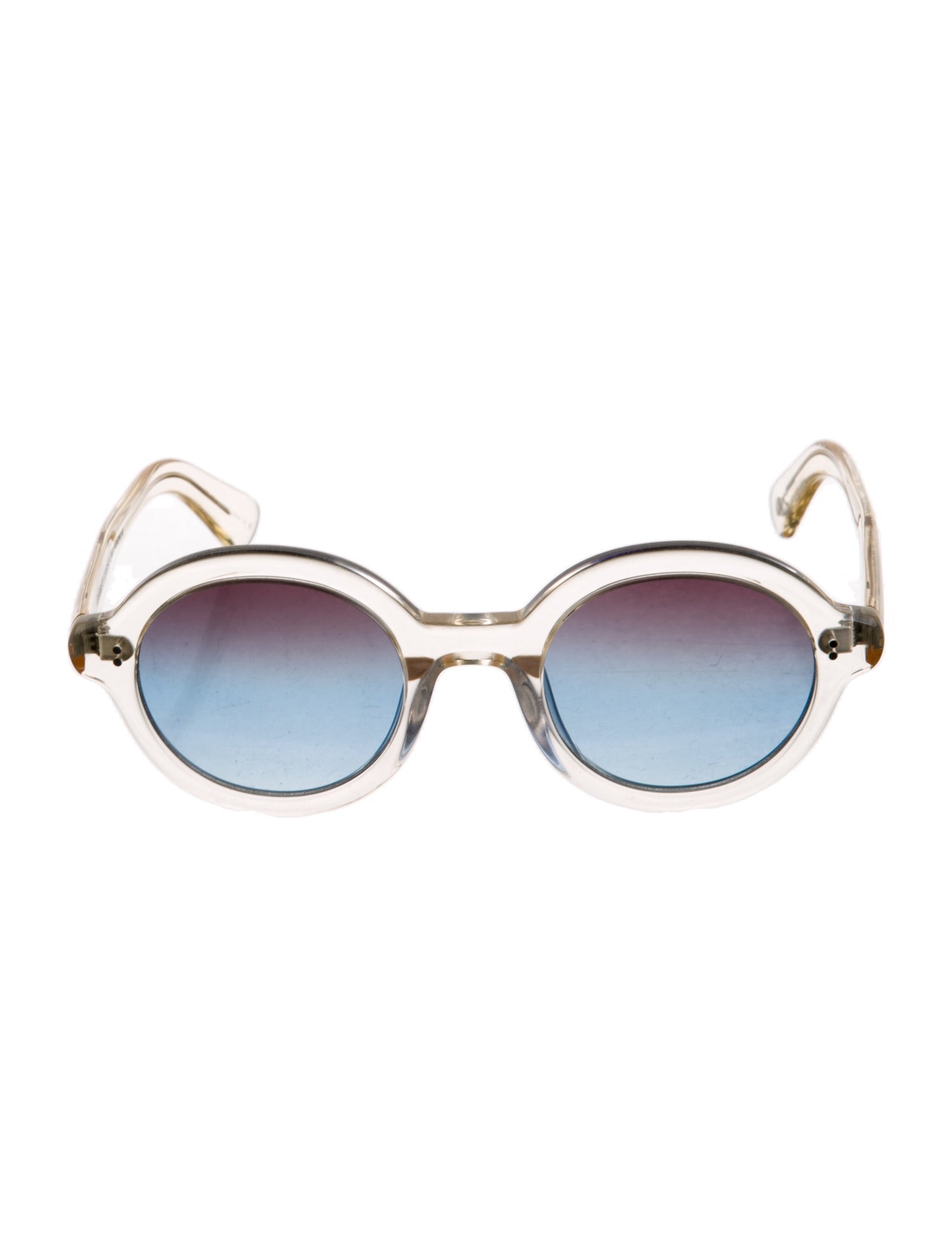 Garrett Leight Round Gradient Sunglasses