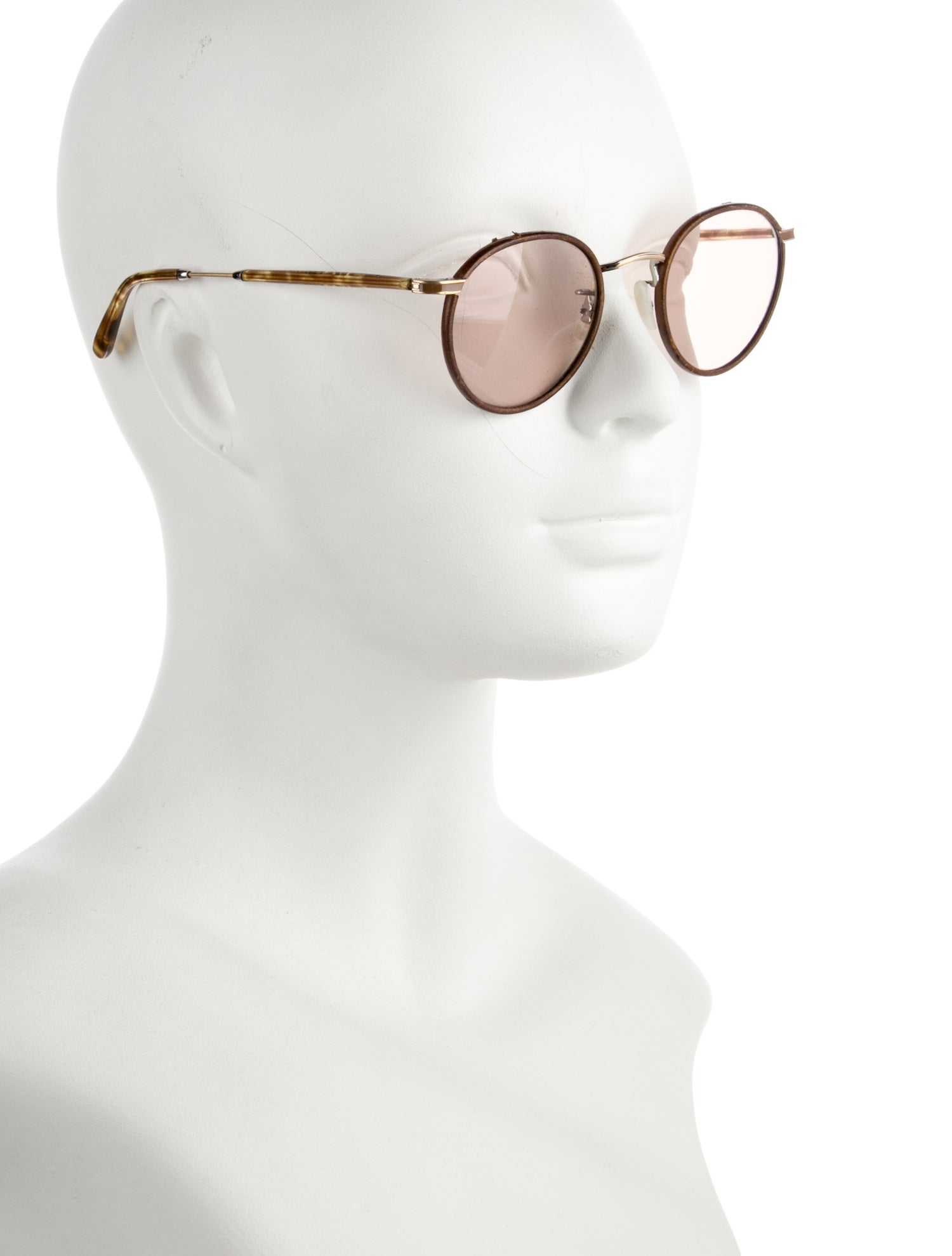 Garrett Leight Round Tinted Sunglasses