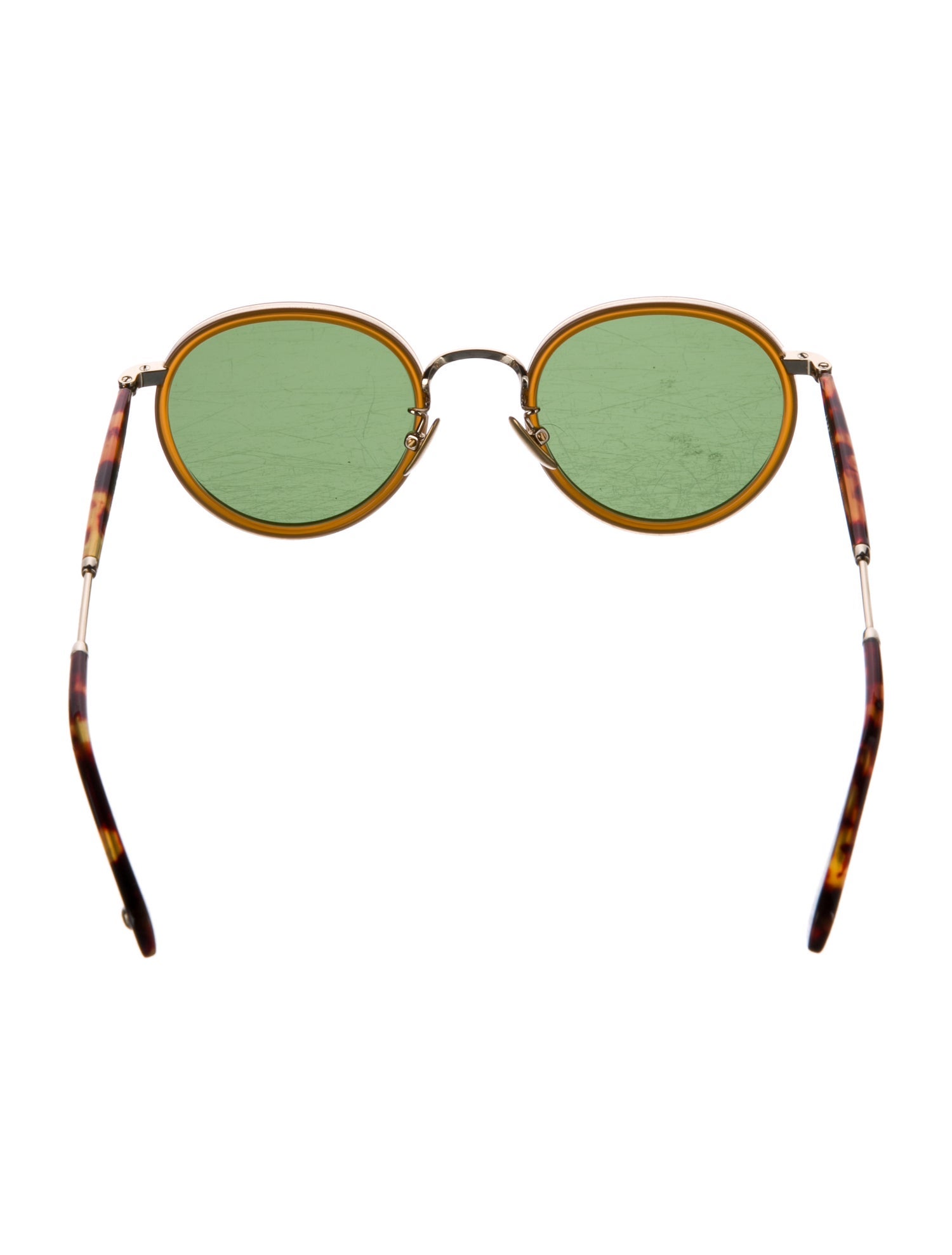 Garrett Leight Round Tinted Sunglasses