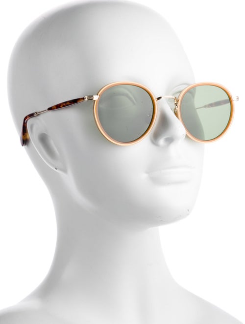 Garrett Leight Round Tinted Sunglasses