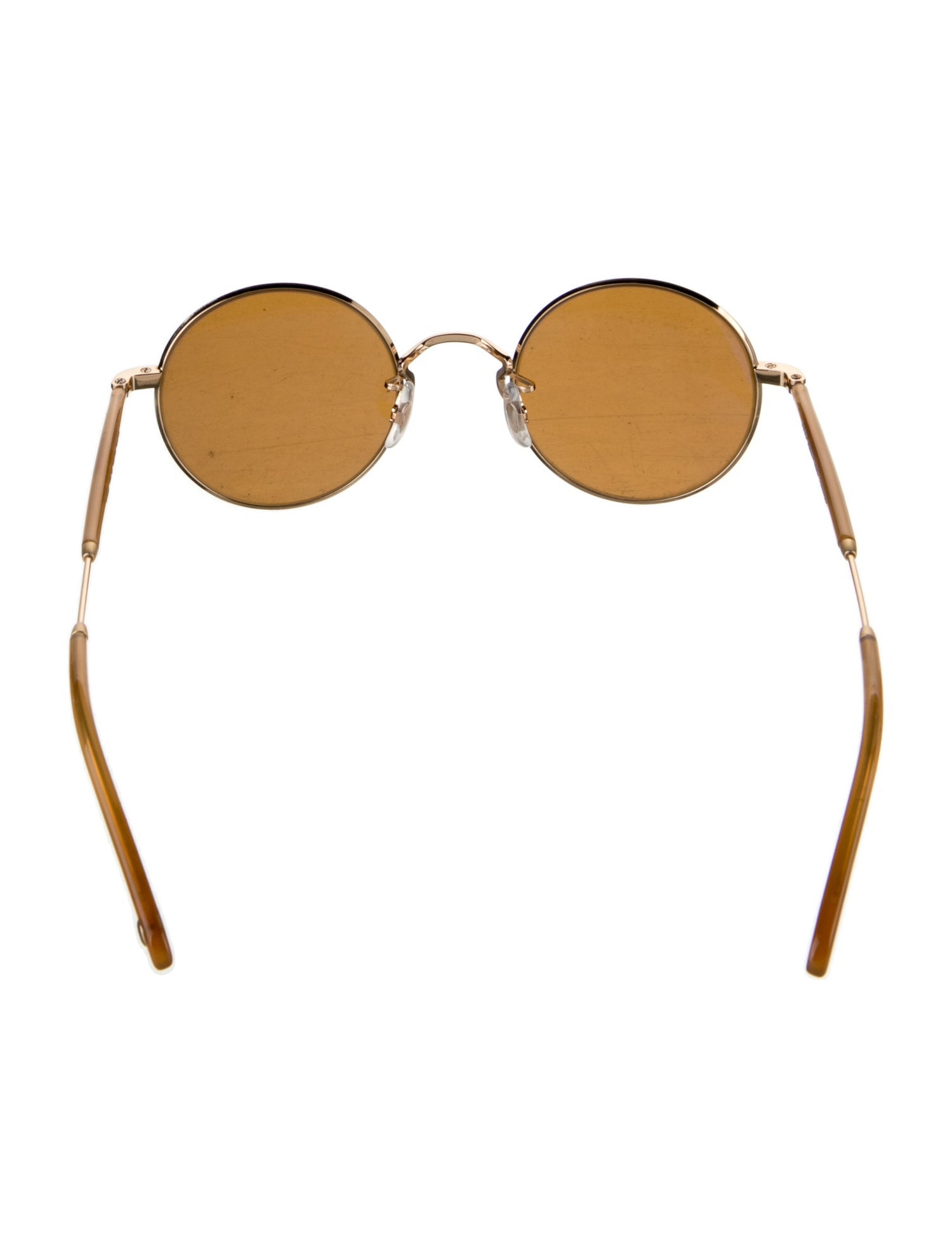 Garrett Leight Round Tinted Sunglasses