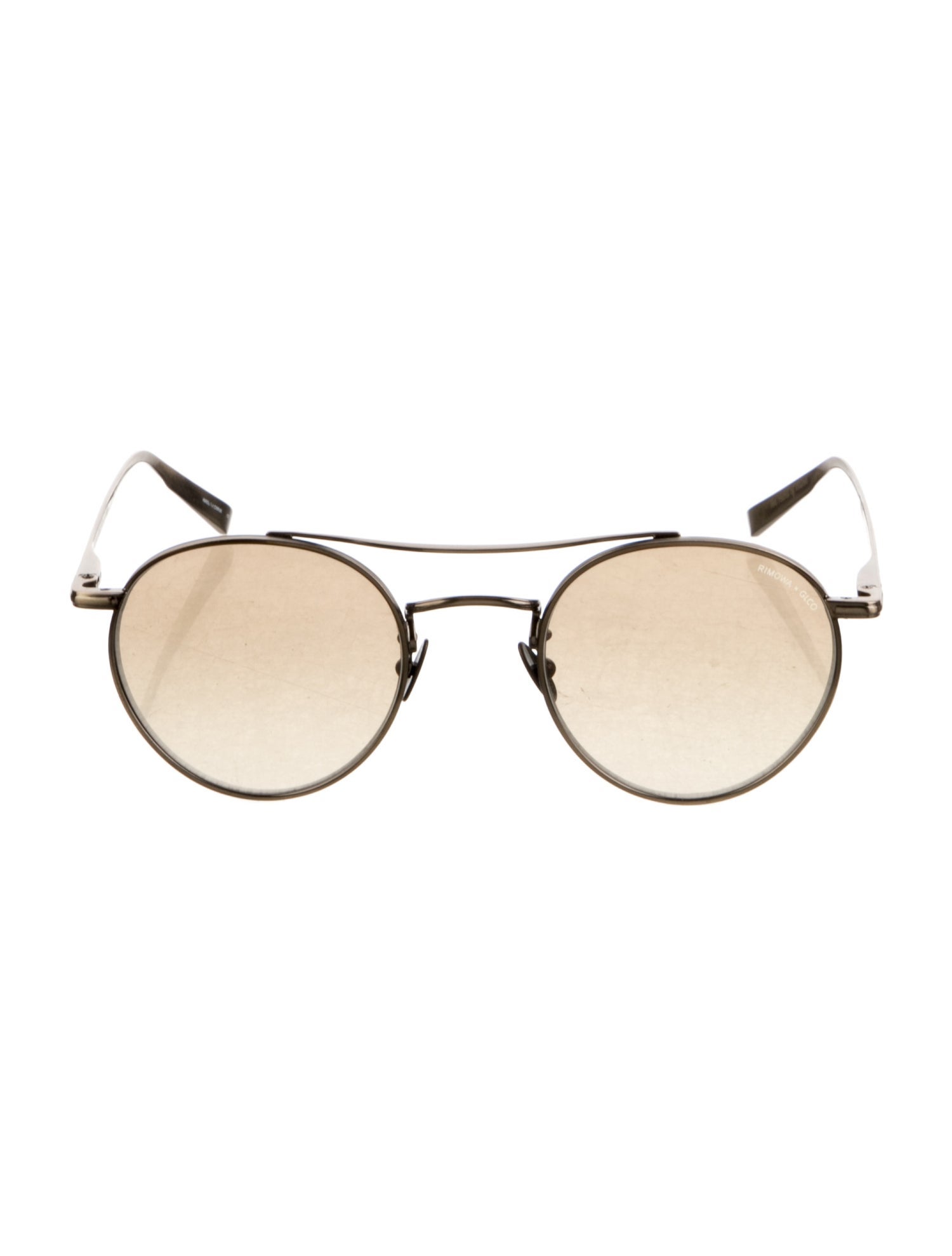 Garrett Leight Round Mirrored Sunglasses