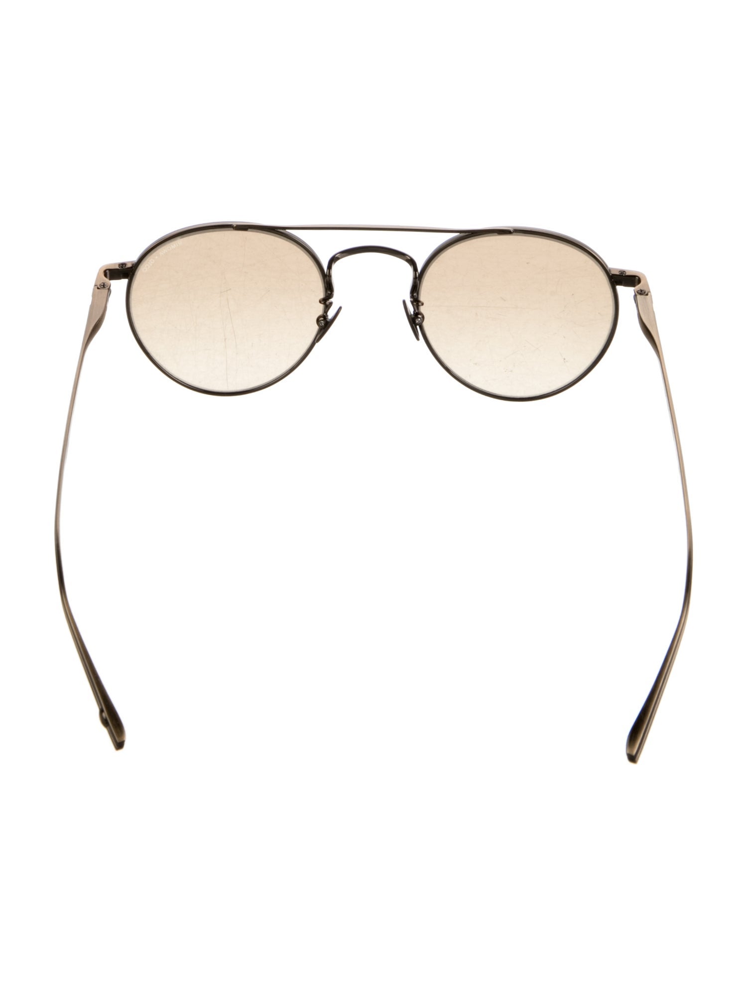 Garrett Leight Round Mirrored Sunglasses