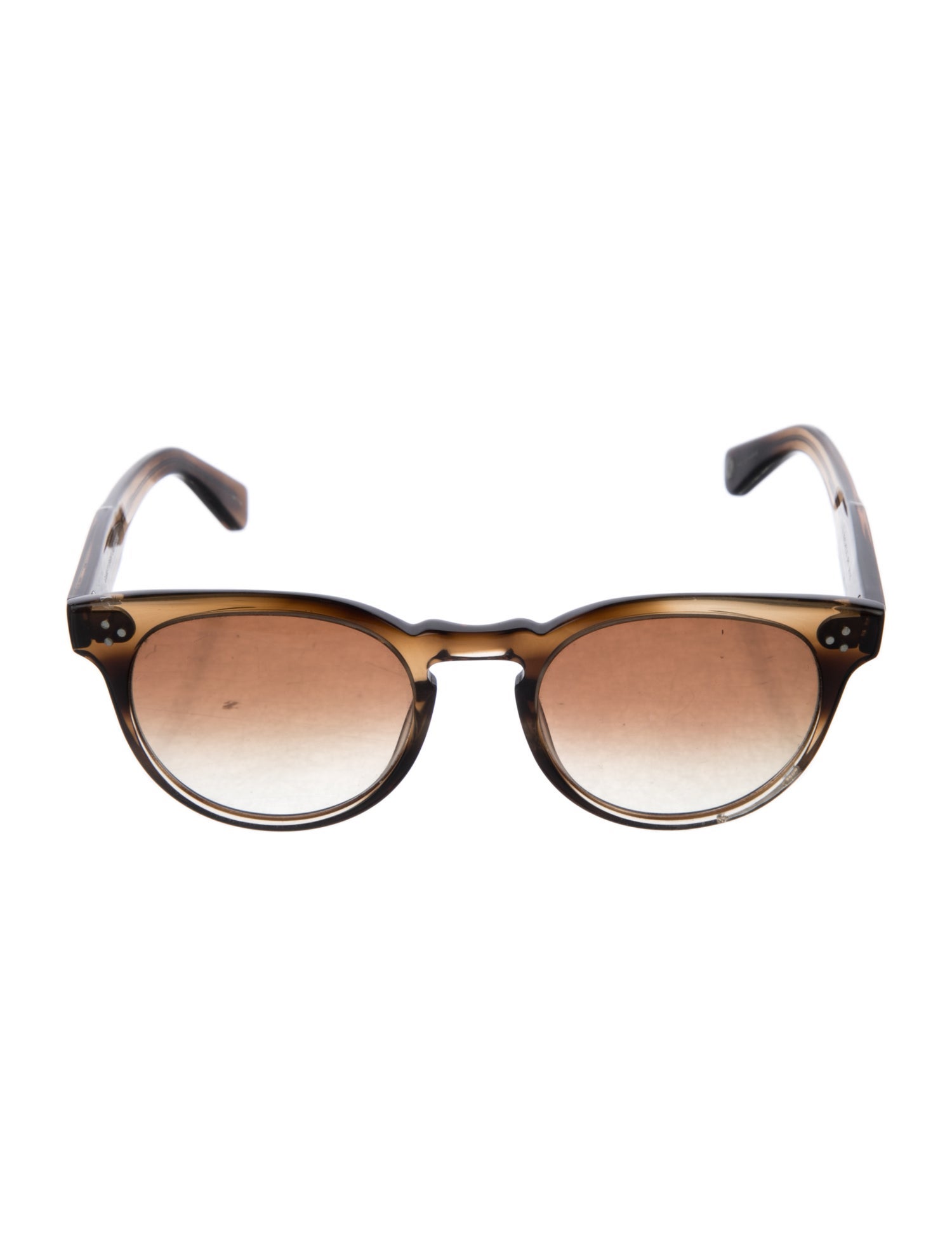 Garrett Leight Round Gradient Sunglasses