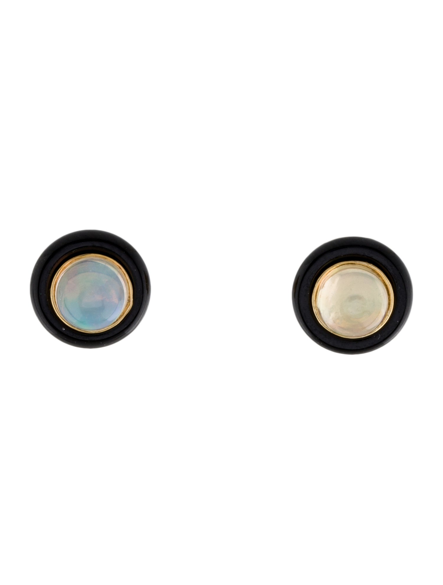 Goshwara 18K Opal & Onyx Stud Earrings